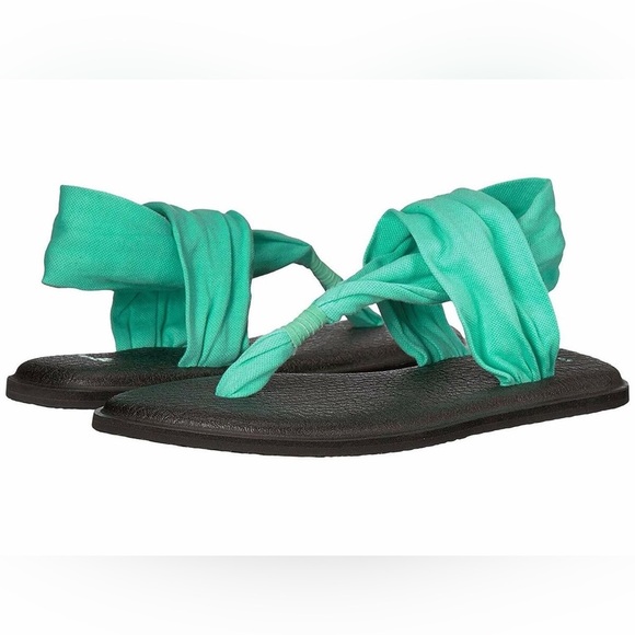 SANUK YOGA SLING 2 OPAL- TURQUOISE OUTDOOR FLIP FLOP WOMEN'S SANDALS - Picture 2 of 7